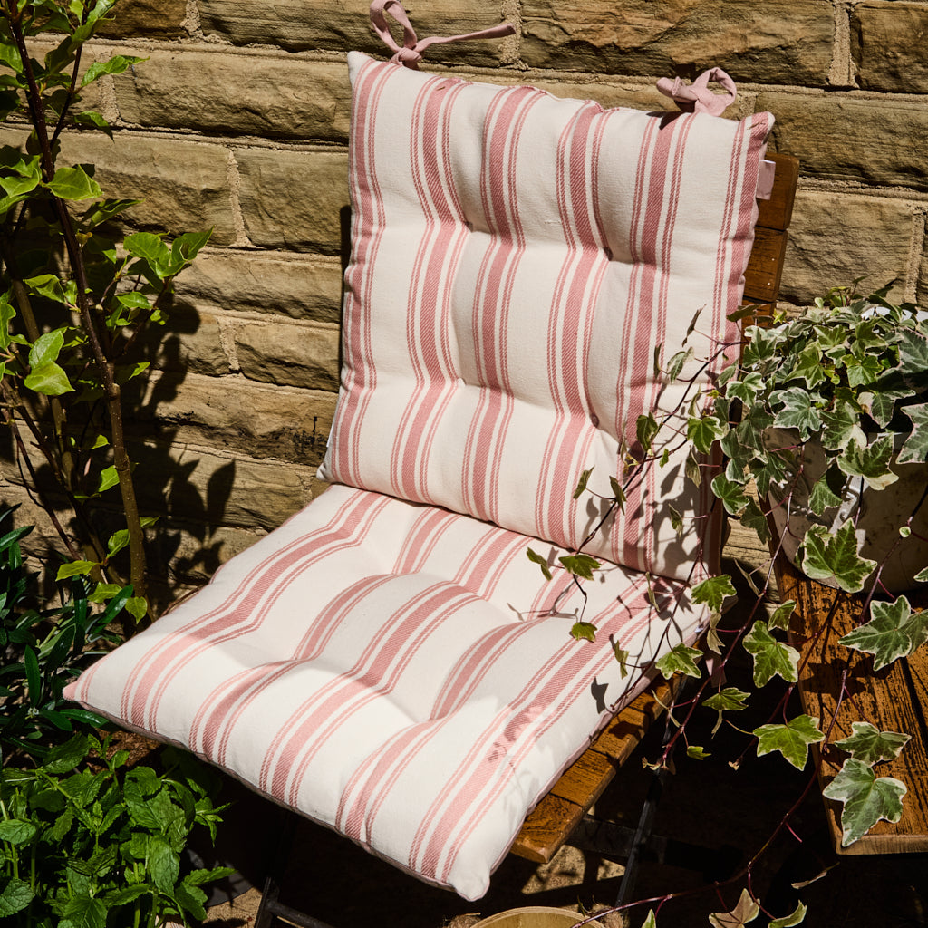 Pink Striped Seat Pads